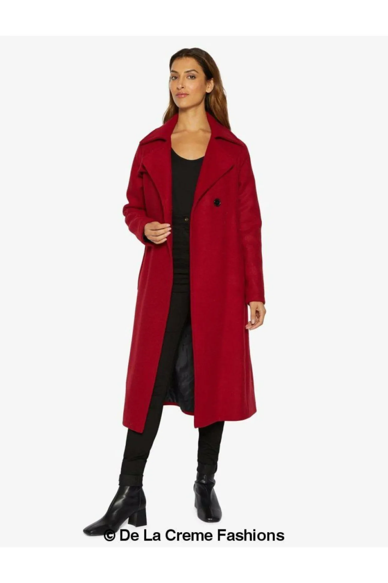 Women De La Creme Fashions Diana Wrap Around Duster Coat