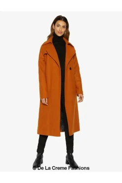 Women De La Creme Fashions Diana Wrap Around Duster Coat