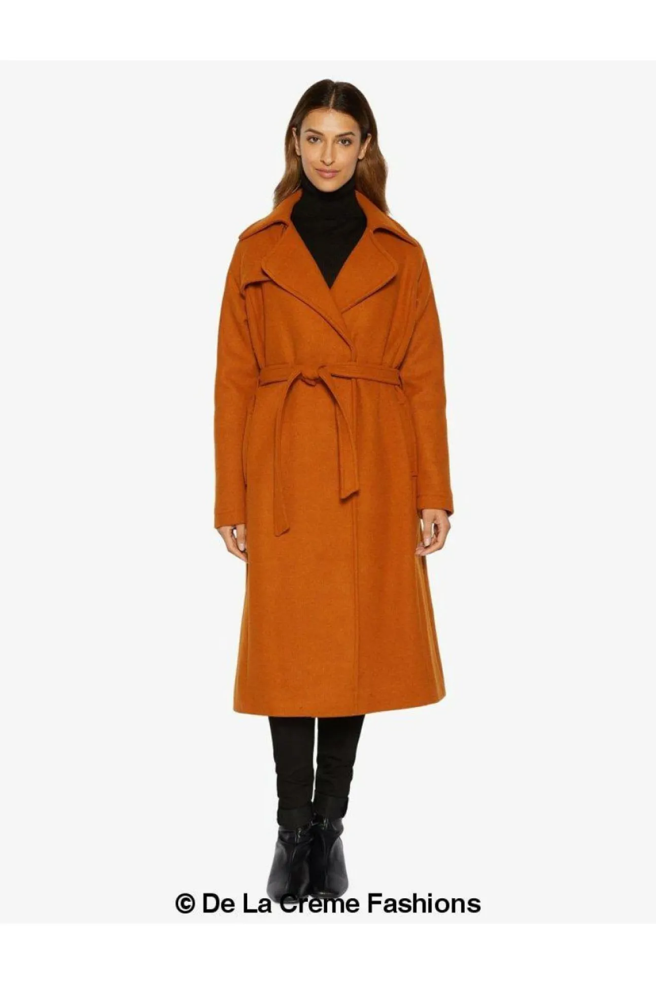 Women De La Creme Fashions Diana Wrap Around Duster Coat