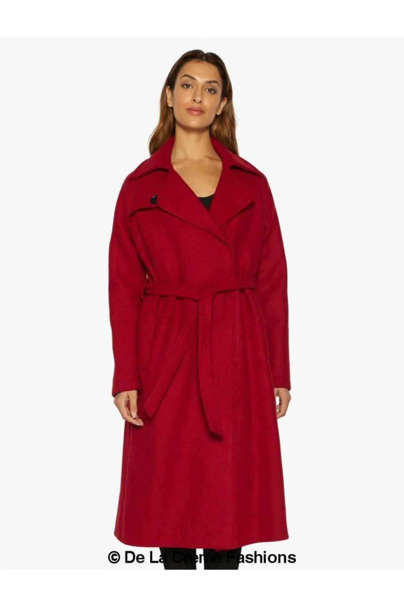 Women De La Creme Fashions Diana Wrap Around Duster Coat