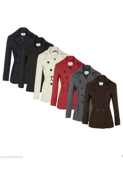 Women De La Creme Fashions Double Breasted Short Coat