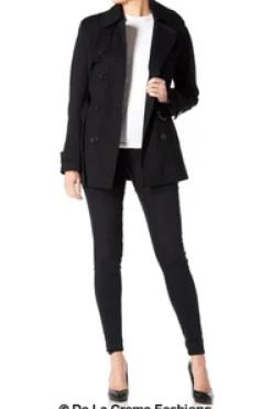 Women De La Creme Fashions Double Breasted Short Coat