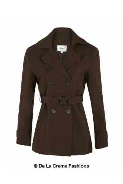 Women De La Creme Fashions Double Breasted Short Coat
