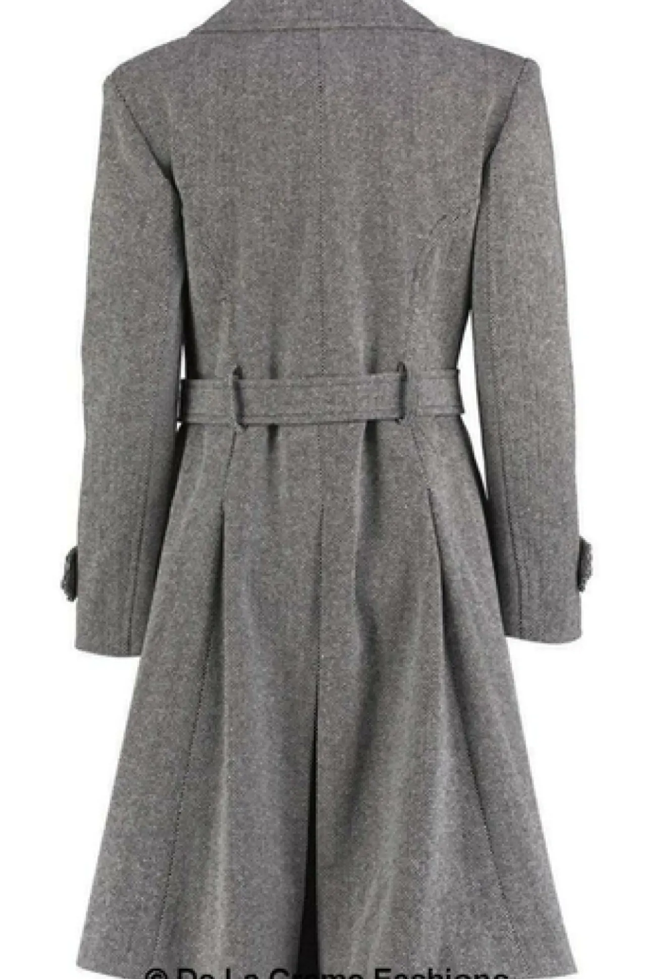 Women De La Creme Fashions Herringbone Tweed Blend Trench Coat