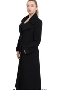 Women De La Creme Fashions Large Lapel Long Coat