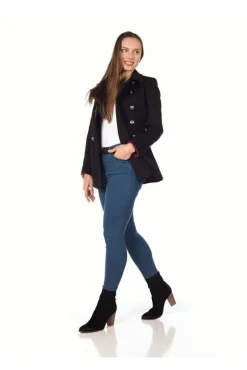 Women De La Creme Fashions Military Style Pea Coat