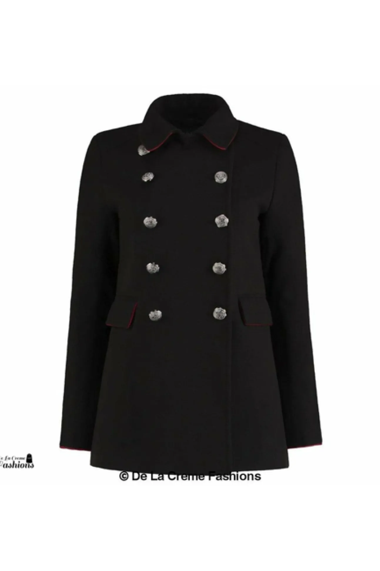 Women De La Creme Fashions Military Style Pea Coat