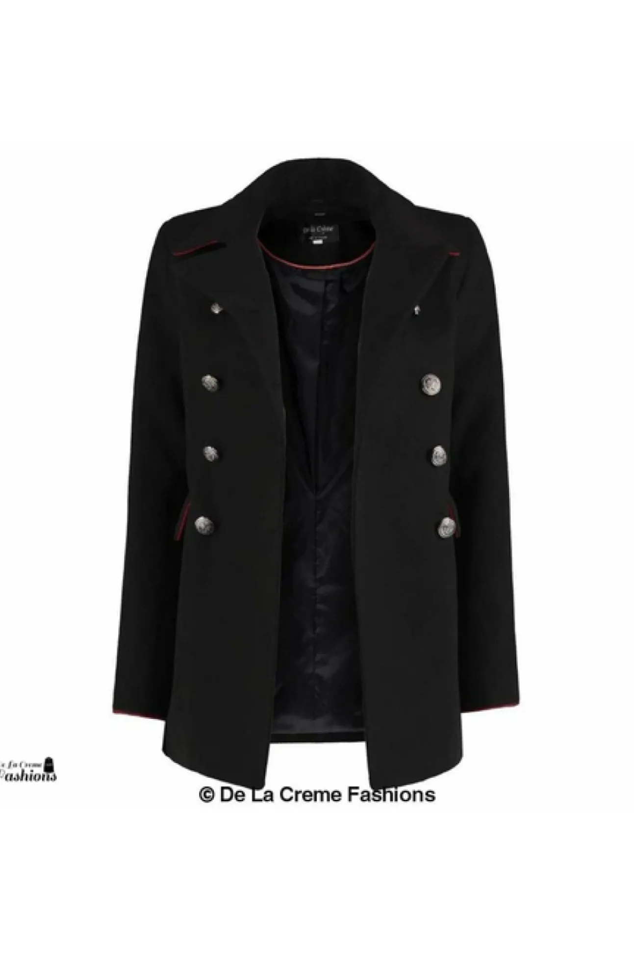 Women De La Creme Fashions Military Style Pea Coat