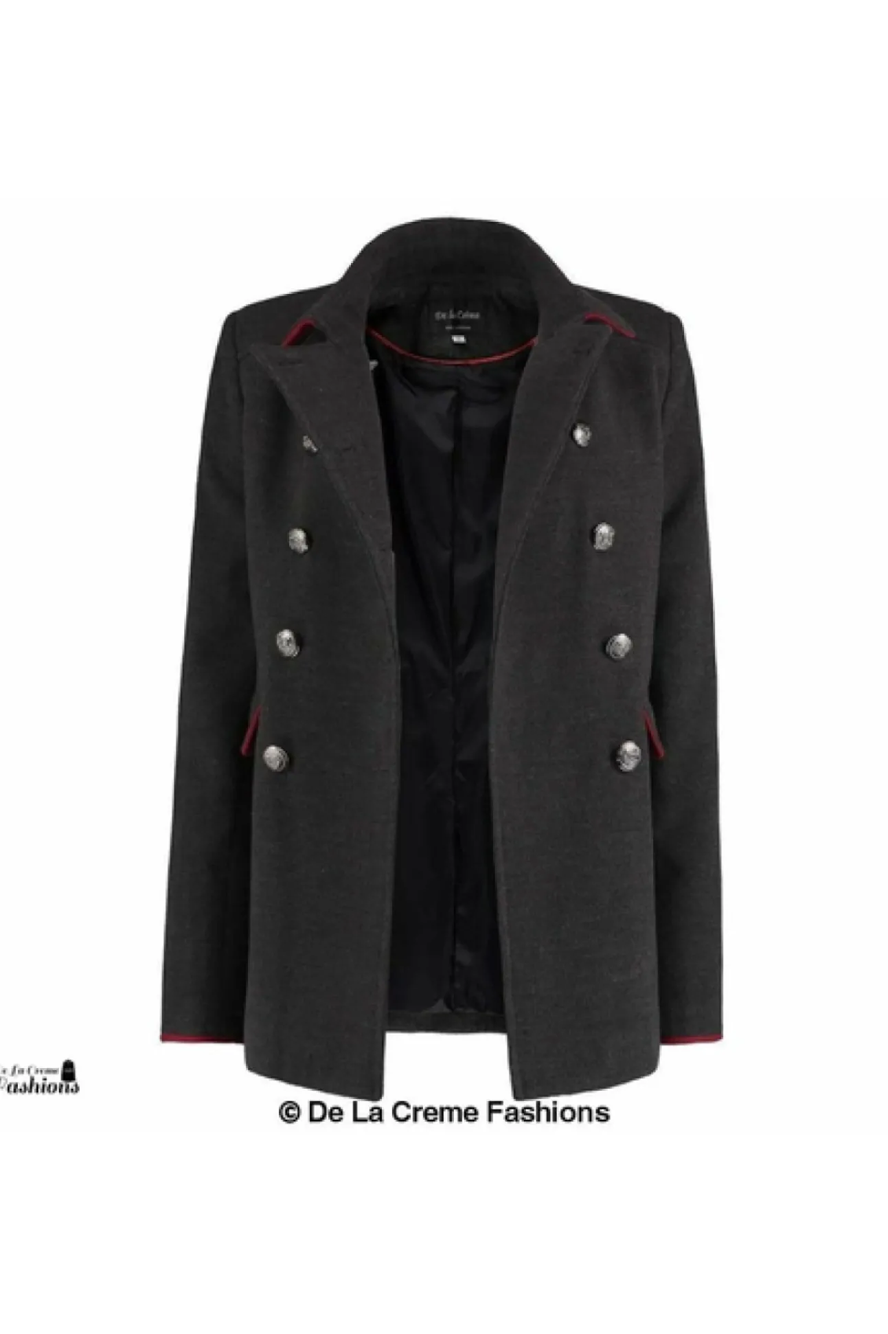 Women De La Creme Fashions Military Style Pea Coat