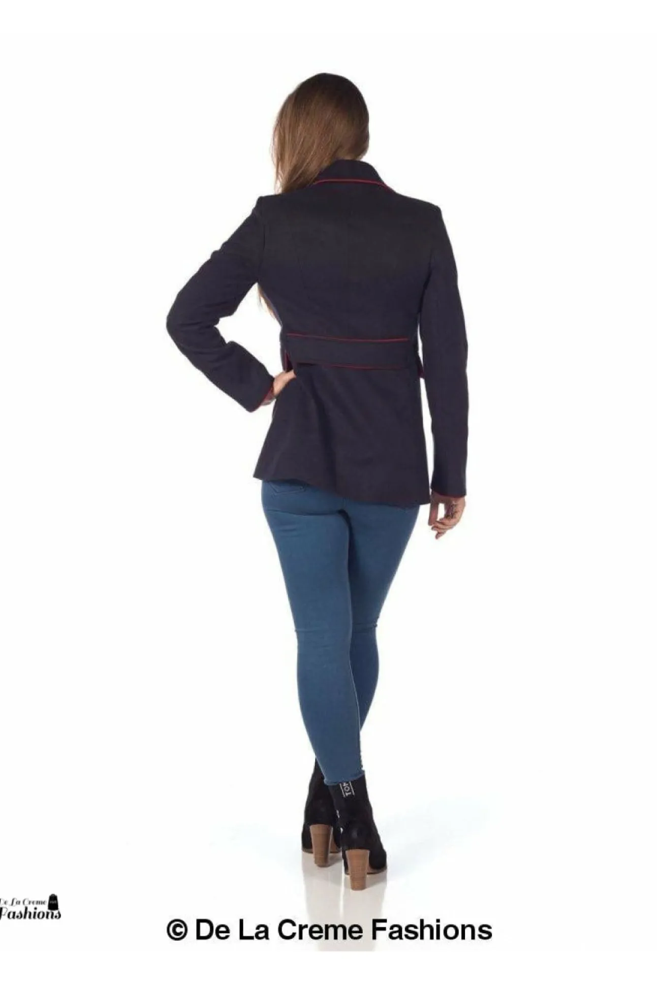 Women De La Creme Fashions Military Style Pea Coat