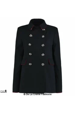Women De La Creme Fashions Military Style Pea Coat
