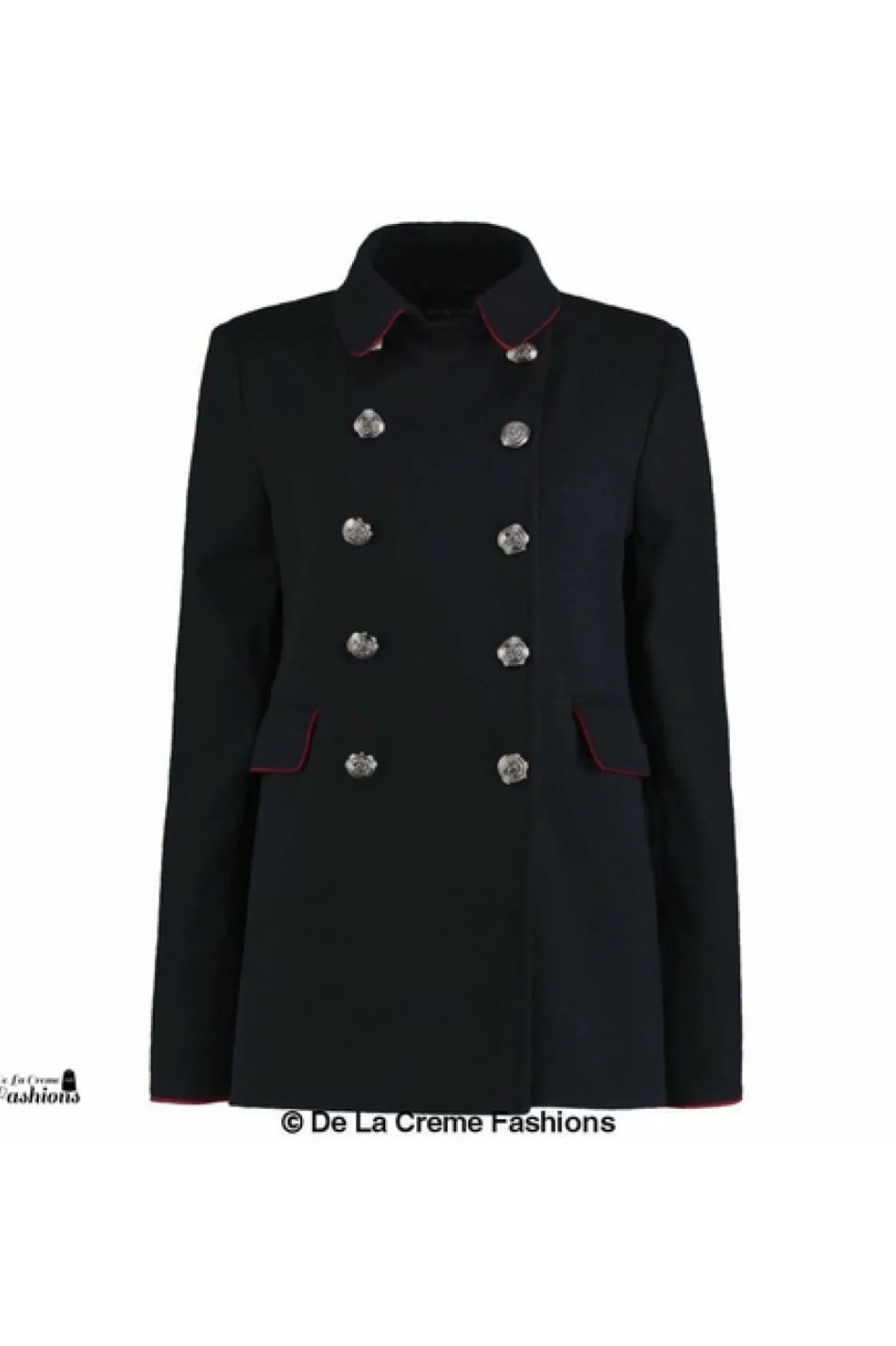 Women De La Creme Fashions Military Style Pea Coat