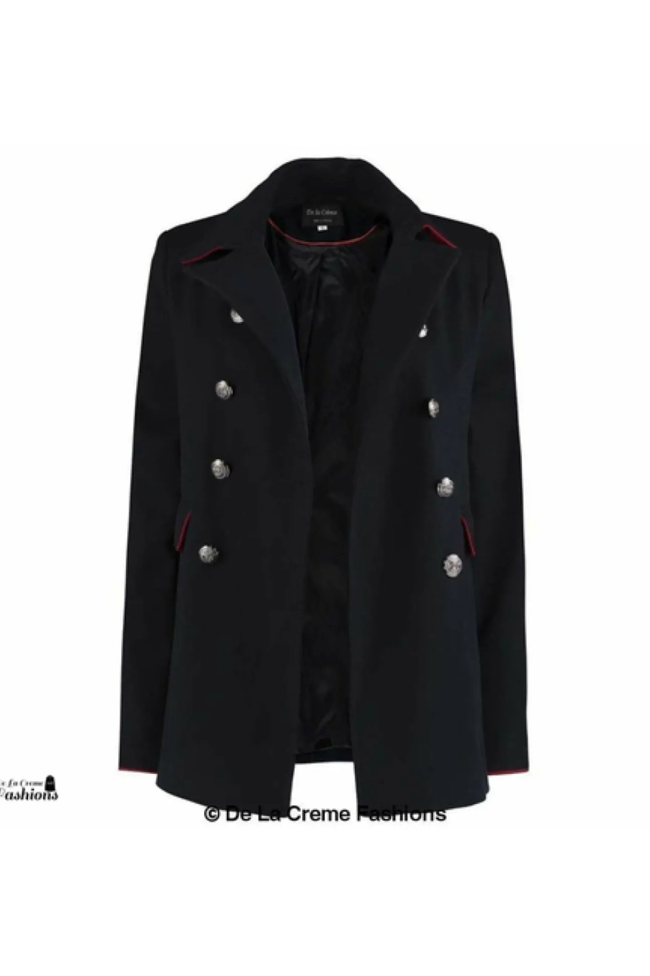 Women De La Creme Fashions Military Style Pea Coat
