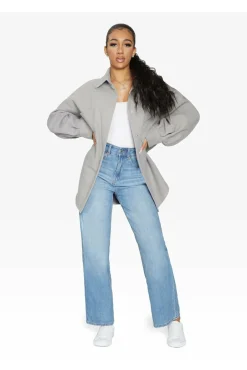 Women De La Creme Fashions Oversized Patch Pocket Shacket
