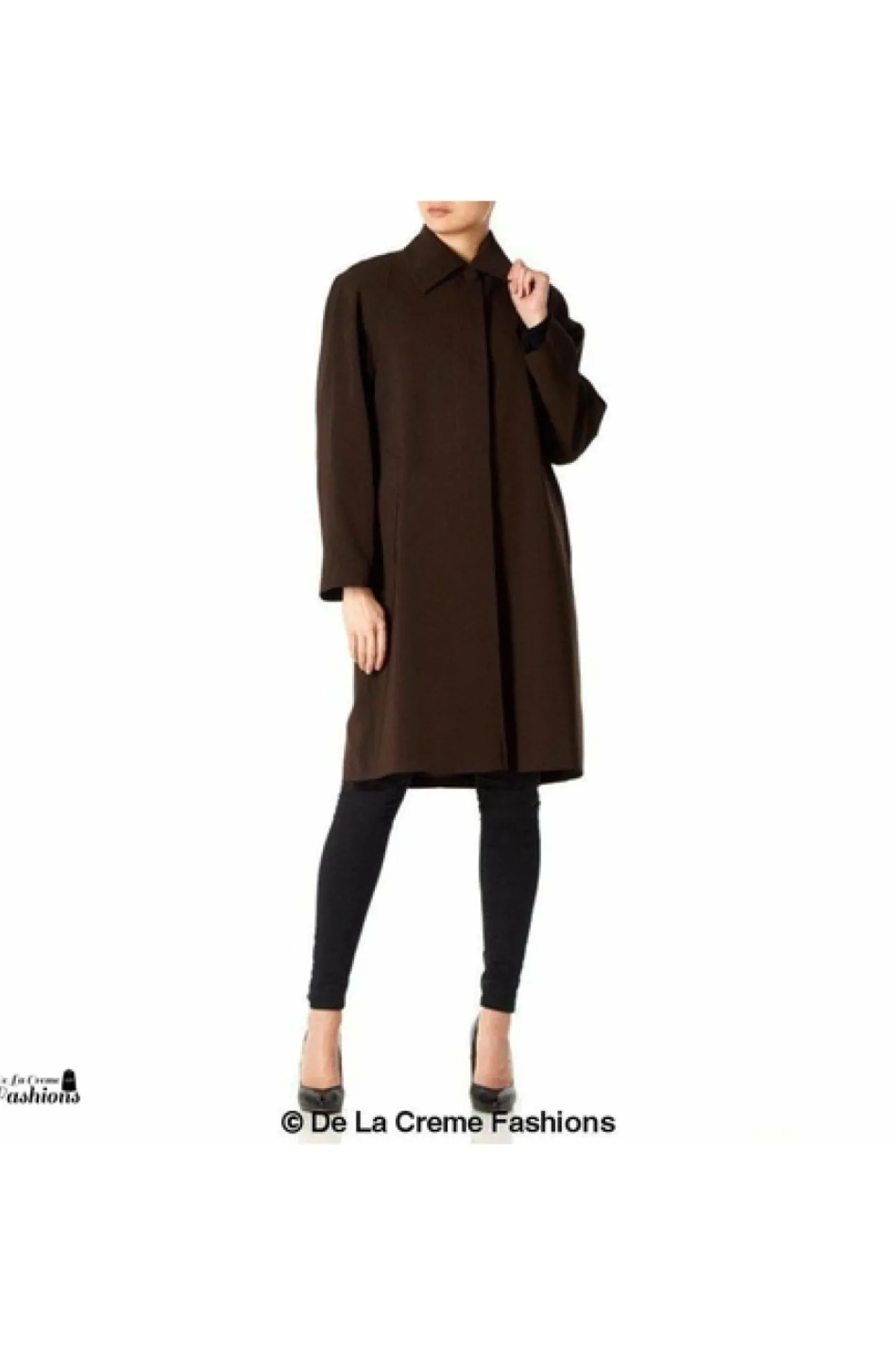 Women De La Creme Fashions Oversized Knee Length Swing Coat