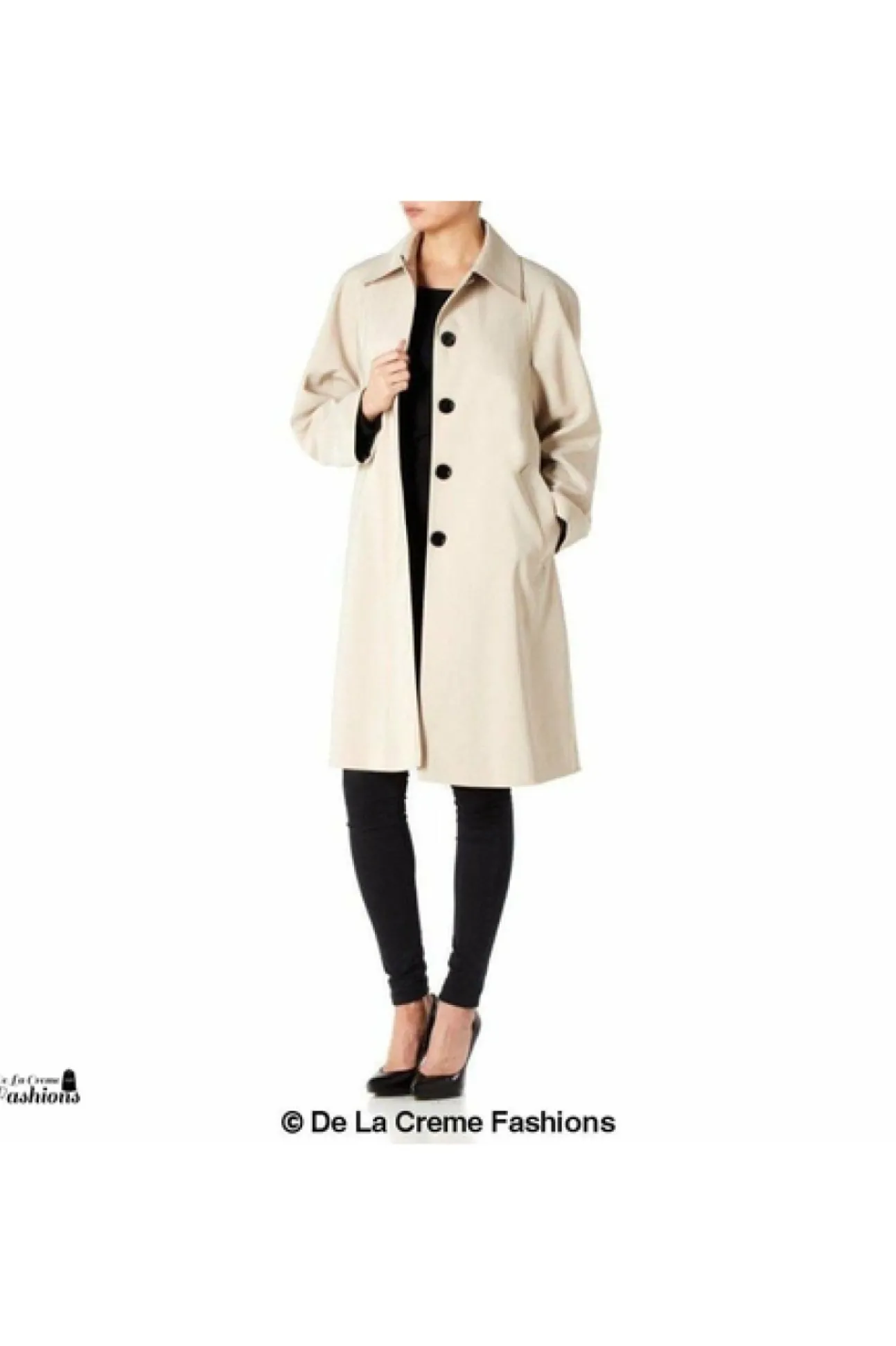 Women De La Creme Fashions Oversized Knee Length Swing Coat