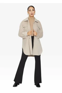 Women De La Creme Fashions Oversized Stud Button Shacket