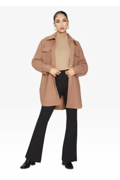 Women De La Creme Fashions Oversized Stud Button Shacket