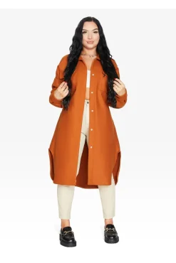 Women De La Creme Fashions Oversized Longline Shacket