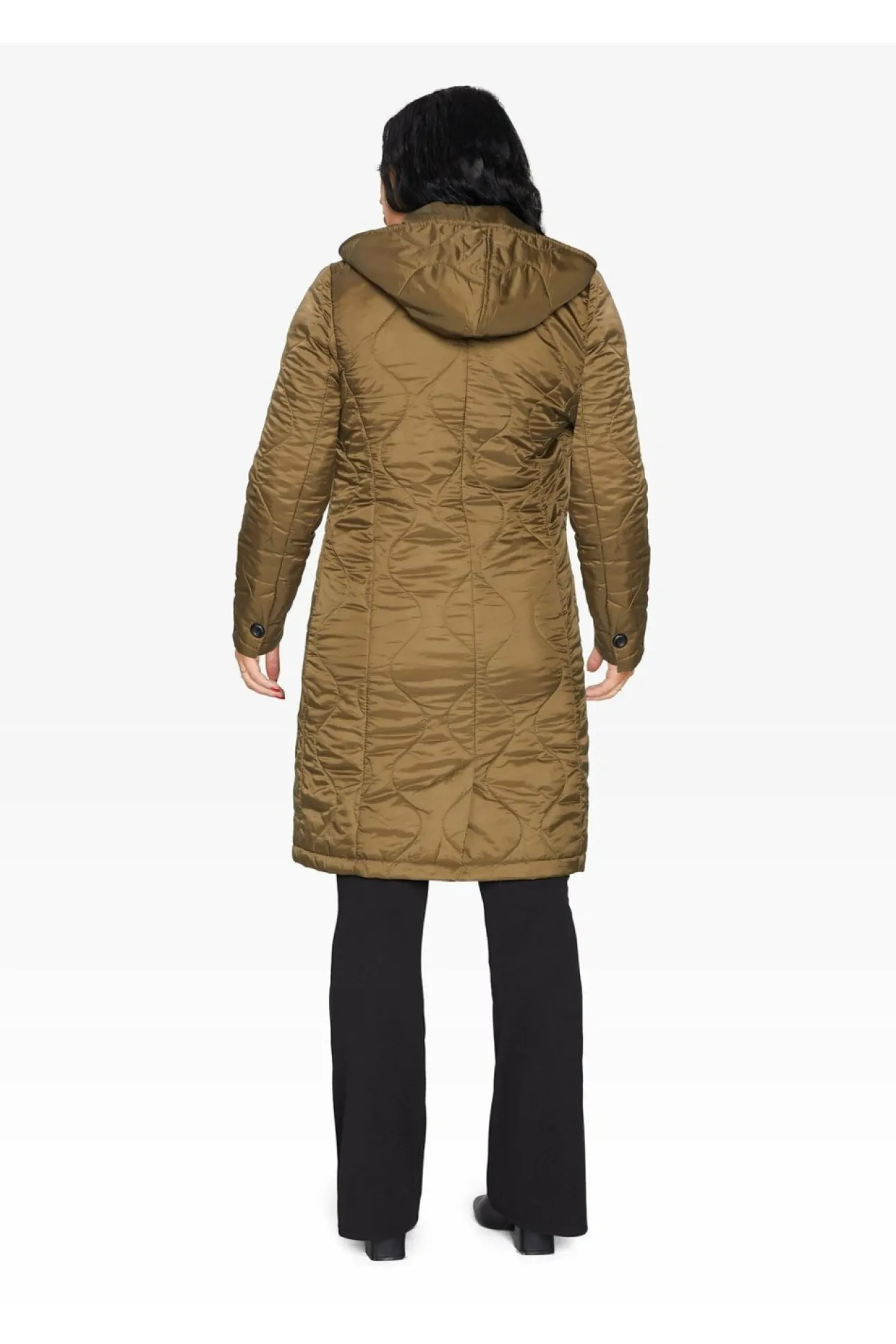 Women De La Creme Fashions Padded Quilted Down Hooded Jacket