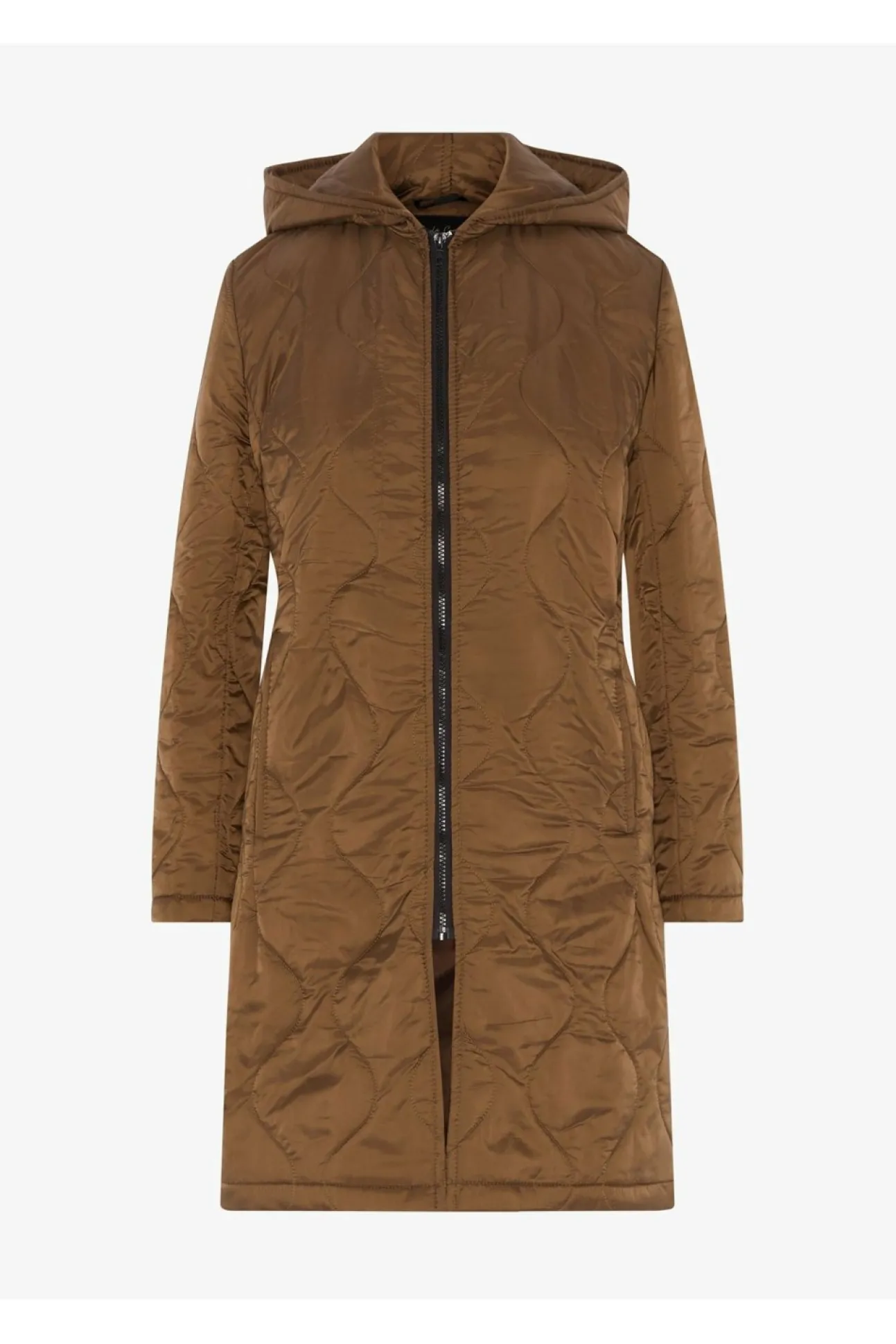 Women De La Creme Fashions Padded Quilted Down Hooded Jacket