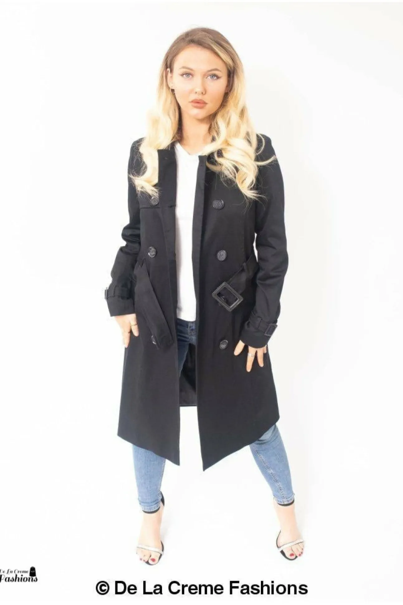Women De La Creme Fashions Slim Fit Lightweight Trench Coat