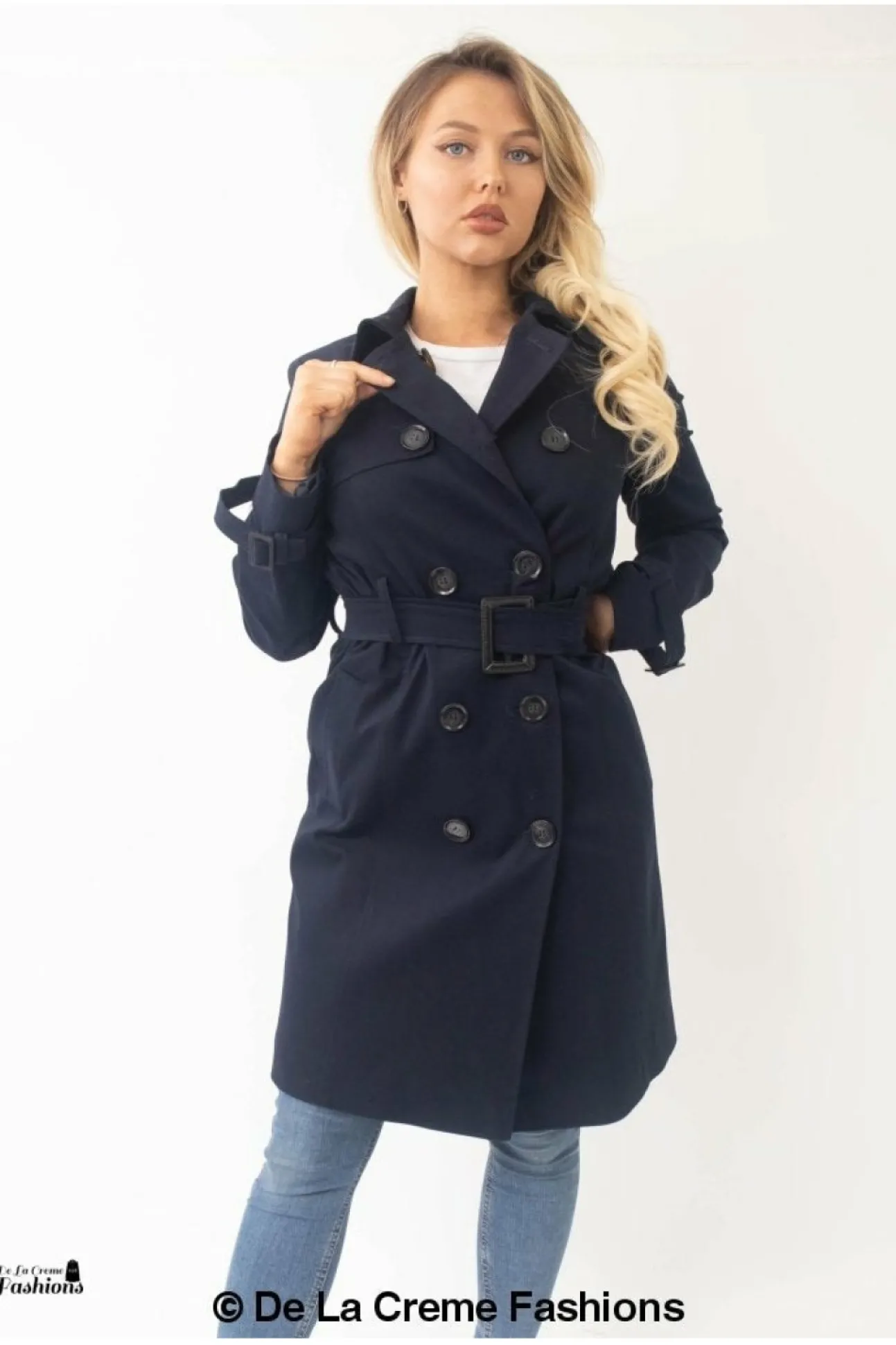 Women De La Creme Fashions Slim Fit Lightweight Trench Coat