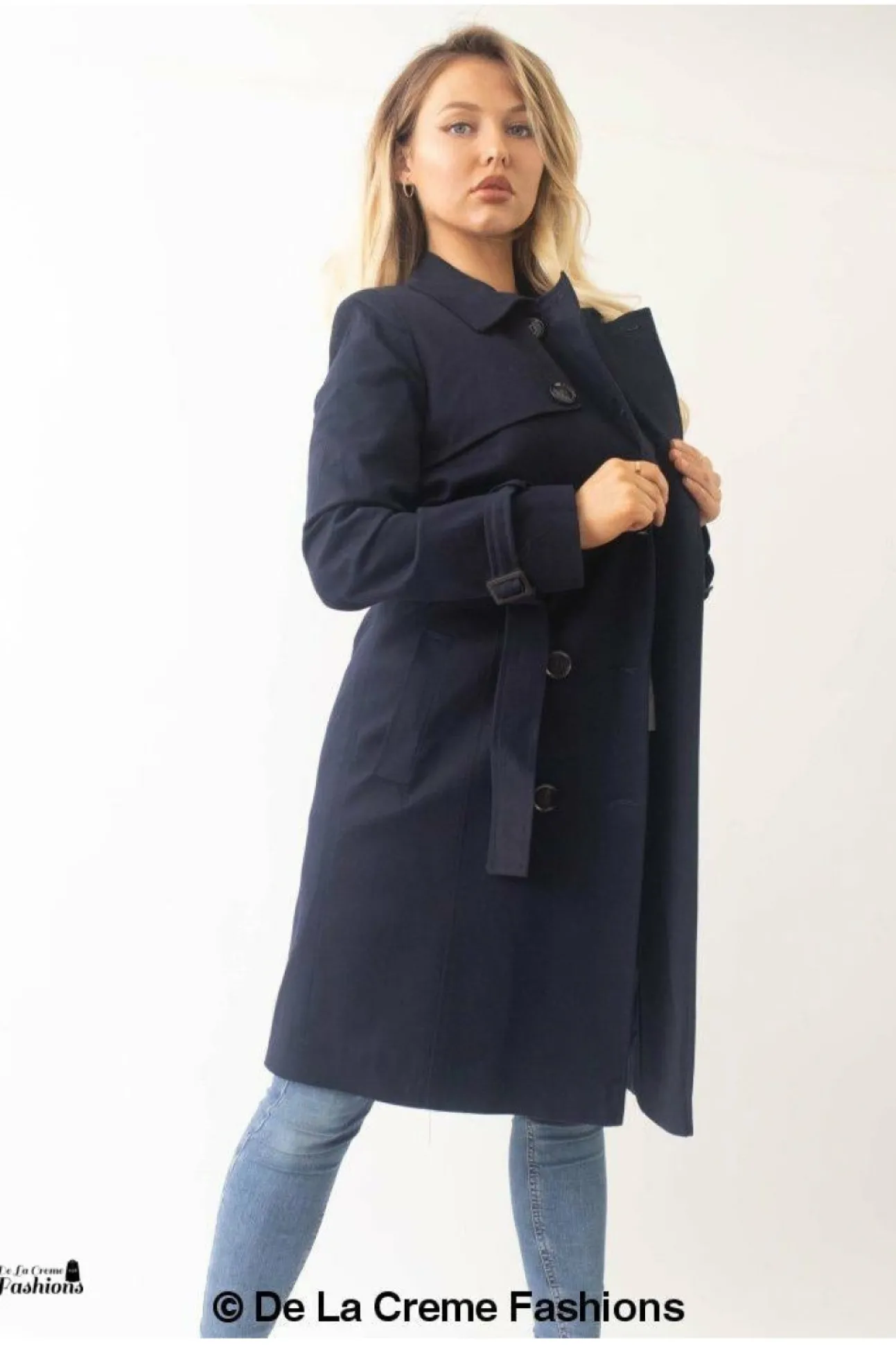 Women De La Creme Fashions Slim Fit Lightweight Trench Coat