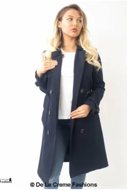Women De La Creme Fashions Slim Fit Lightweight Trench Coat