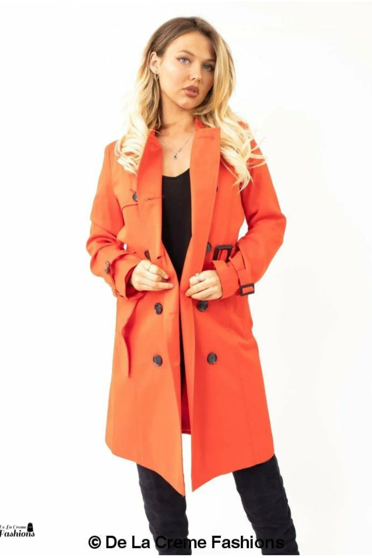 Women De La Creme Fashions Slim Fit Lightweight Trench Coat