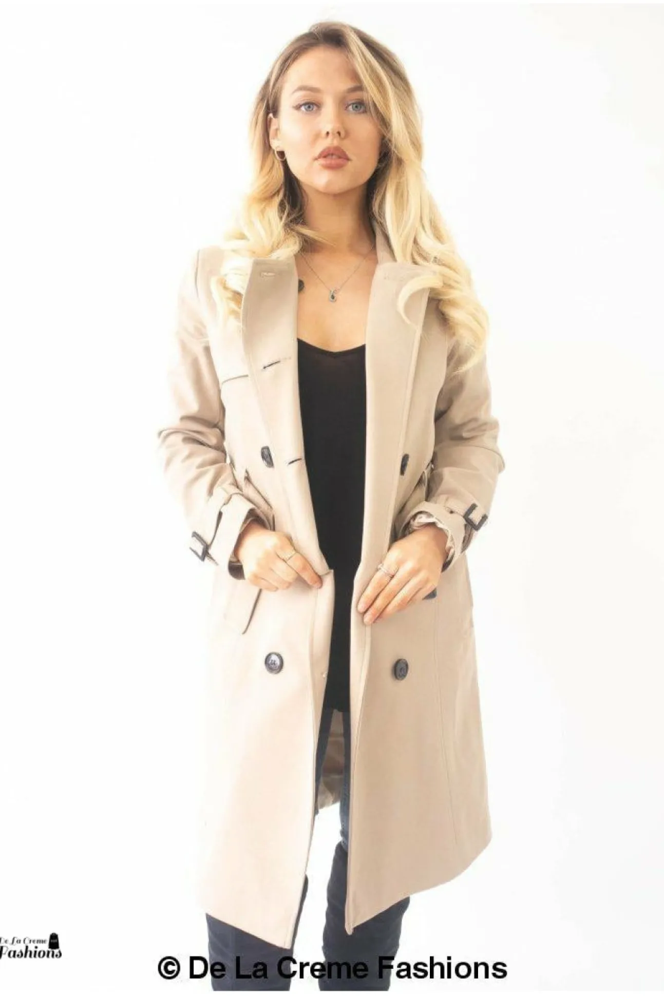 Women De La Creme Fashions Slim Fit Lightweight Trench Coat
