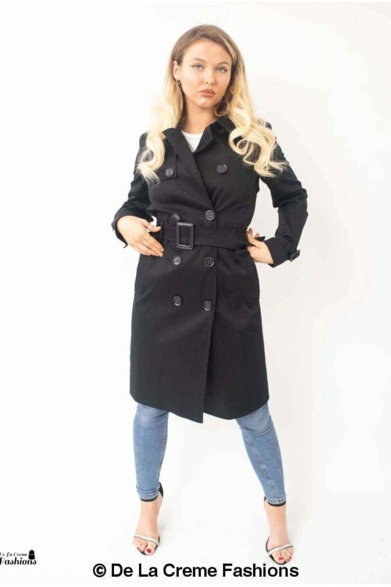 Women De La Creme Fashions Slim Fit Lightweight Trench Coat