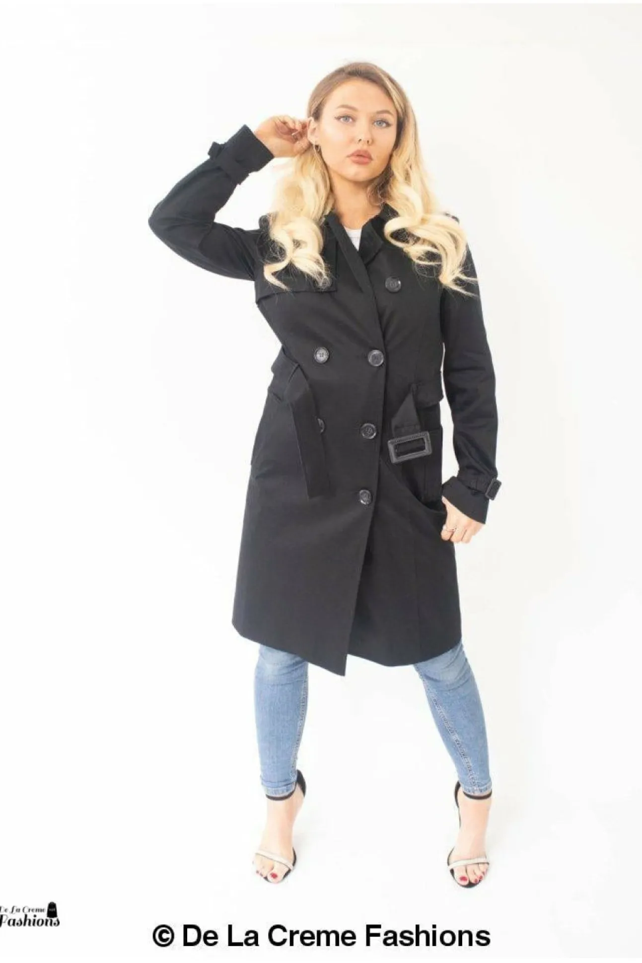 Women De La Creme Fashions Slim Fit Lightweight Trench Coat
