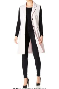 Women De La Creme Fashions Spring Summer Hip Length Blazer Coat