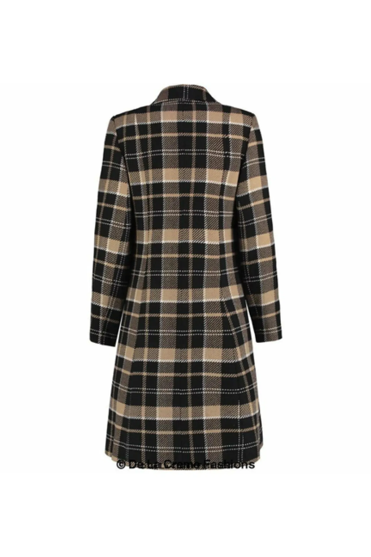 Women De La Creme Fashions Tartan Check Single Breasted Coat