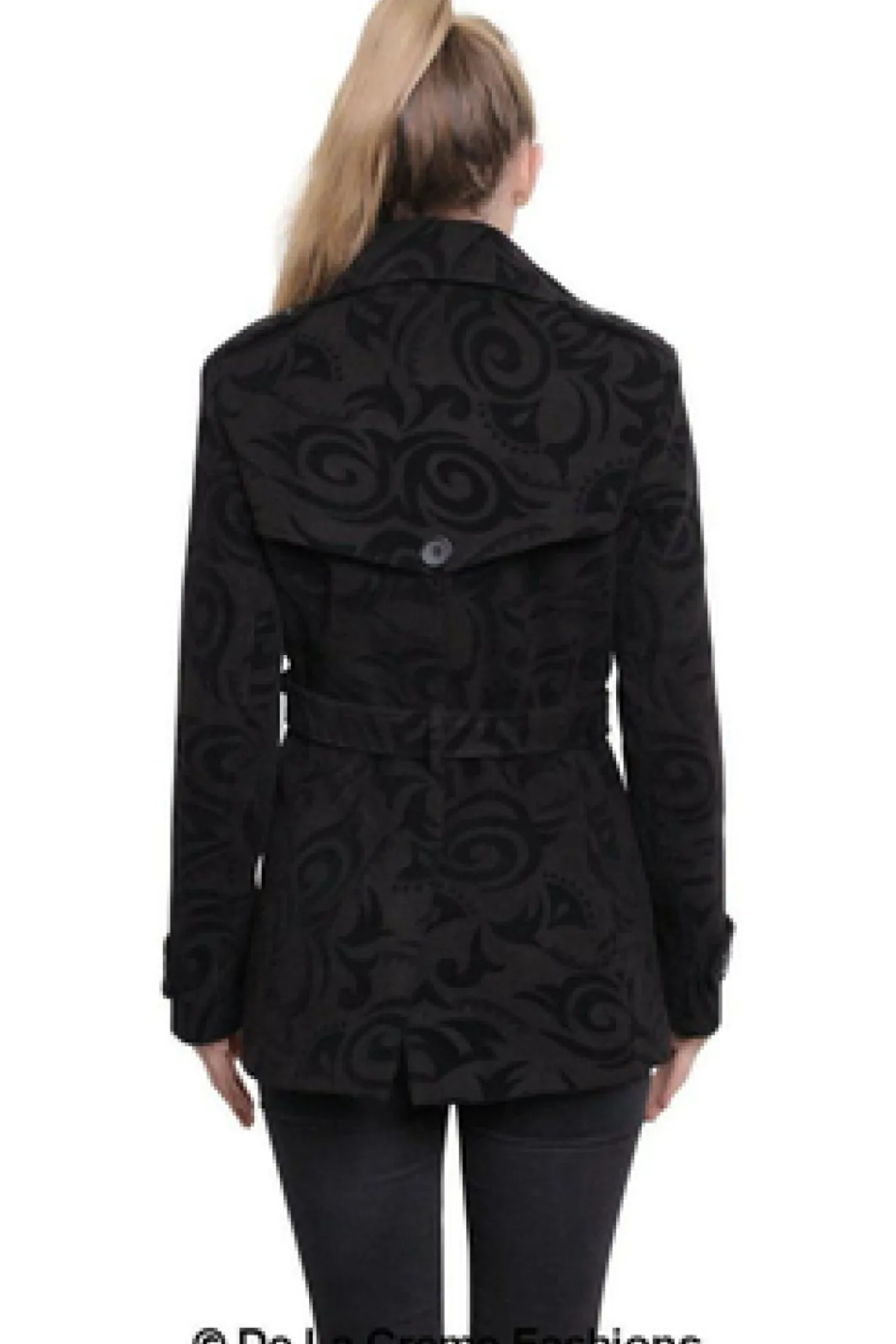 Women De La Creme Fashions Tribal Print Double Breasted Short Coat
