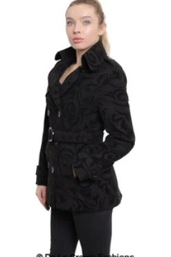 Women De La Creme Fashions Tribal Print Double Breasted Short Coat