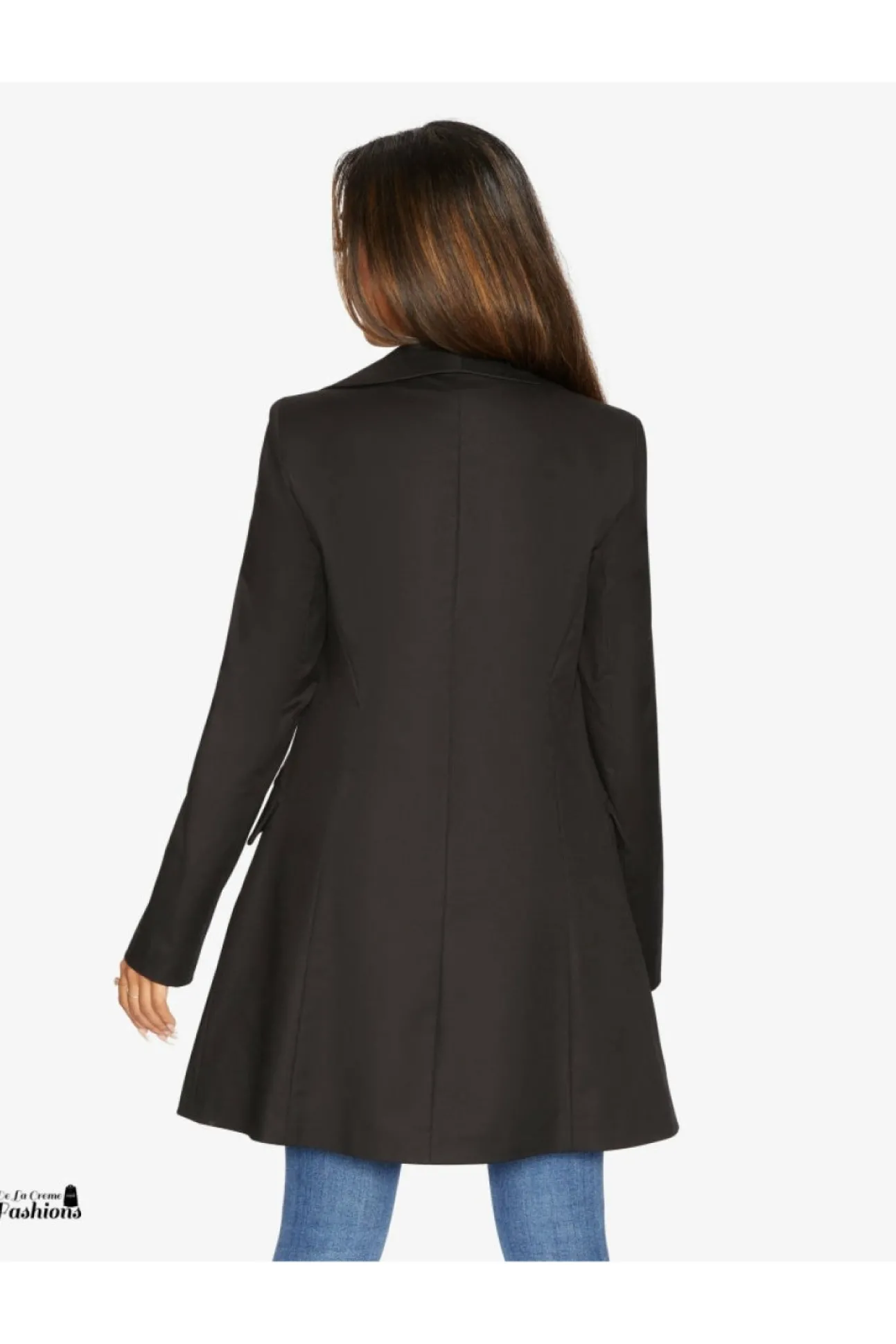 Women De La Creme Fashions Womens Double Breasted Longline Blazer