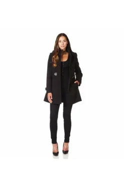 Women De La Creme Fashions Womens Hooded Zip Toggle Fastened Coat