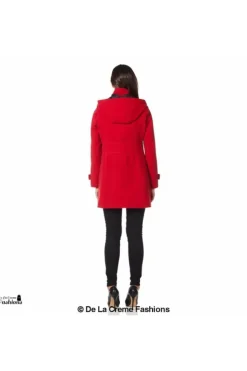 Women De La Creme Fashions Womens Hooded Zip Toggle Fastened Coat