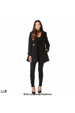 Women De La Creme Fashions Womens Hooded Zip Toggle Fastened Coat