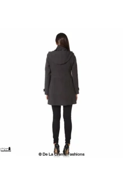 Women De La Creme Fashions Womens Hooded Zip Toggle Fastened Coat