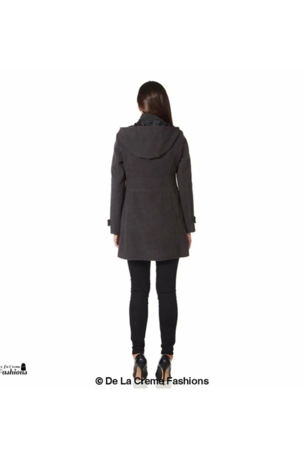 Women De La Creme Fashions Womens Hooded Zip Toggle Fastened Coat