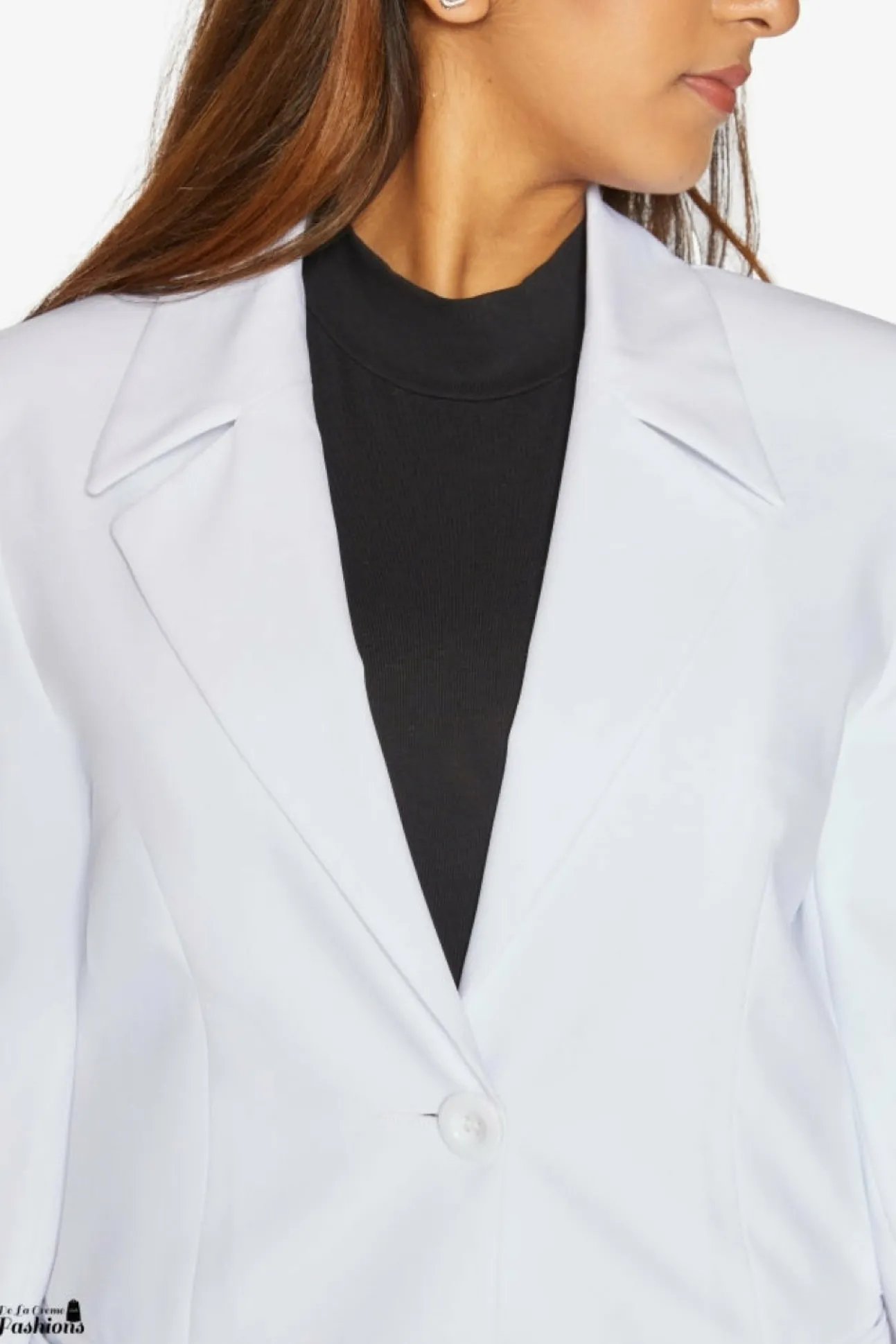 Women De La Creme Fashions Womens Curved Hem Longline Blazer