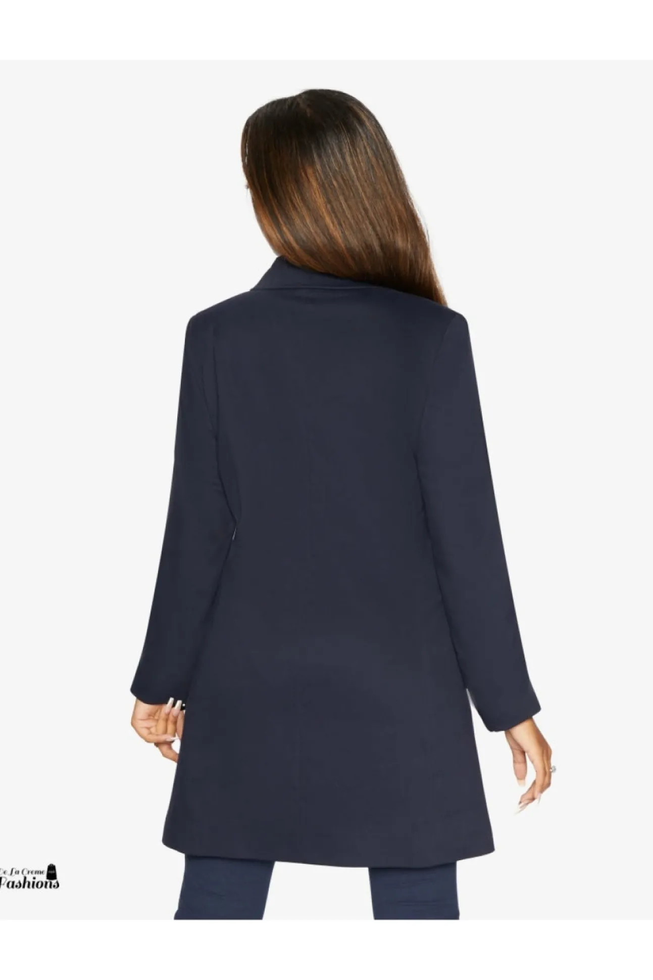 Women De La Creme Fashions Womens Curved Hem Longline Blazer