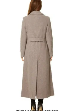 Women De La Creme Fashions Wool Blend Double Breasted Long Coat
