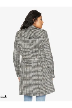 Women De La Creme Fashions Wool Blend Double Breast Military Coat