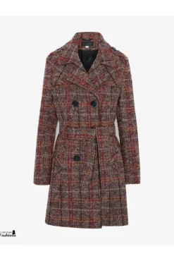 Women De La Creme Fashions Wool Blend Double Breast Military Coat