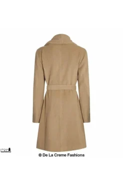 Women De La Creme Fashions Wool Blend Large Lapel Duster Coat