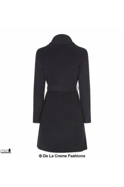 Women De La Creme Fashions Wool Blend Large Lapel Duster Coat